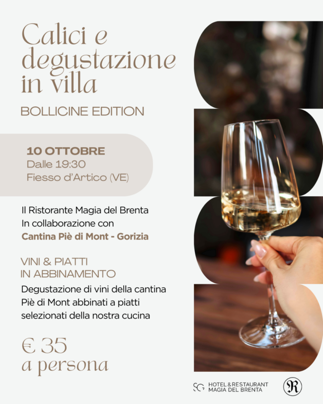 Calici e degustazione in Villa a Fiesso d'Artico